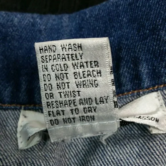 KIKIT Maurice Sasson Denim Shacket Jacket Size Small Ribbed Sleeve - Picture 10 of 10